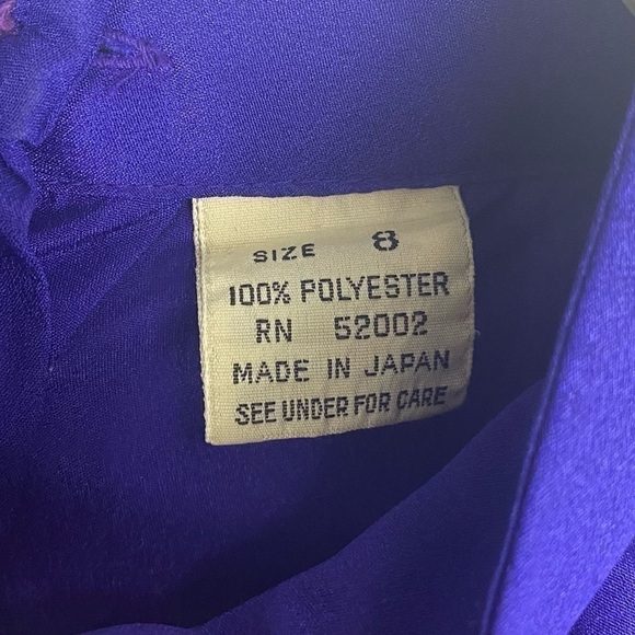 Liz Claiborne Vintage Pleated Front Button Down Back Blouse Women's 8 Purple - Picture 11 of 12